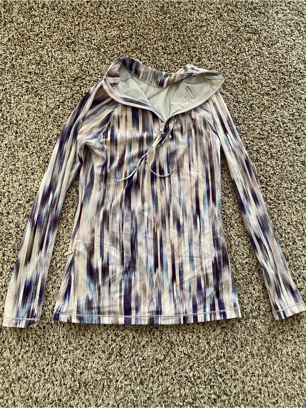 Athleta Multicolored North Point Rashguard In Grey Abstract - Picture 12 of 13